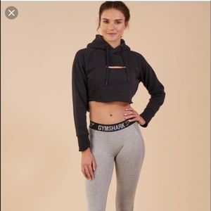 Gymshark Raw edge cropped hoodie